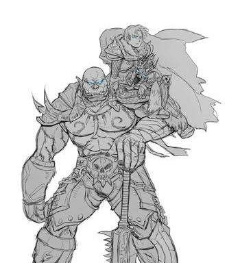 lich king anduin and death knight garrosh cover